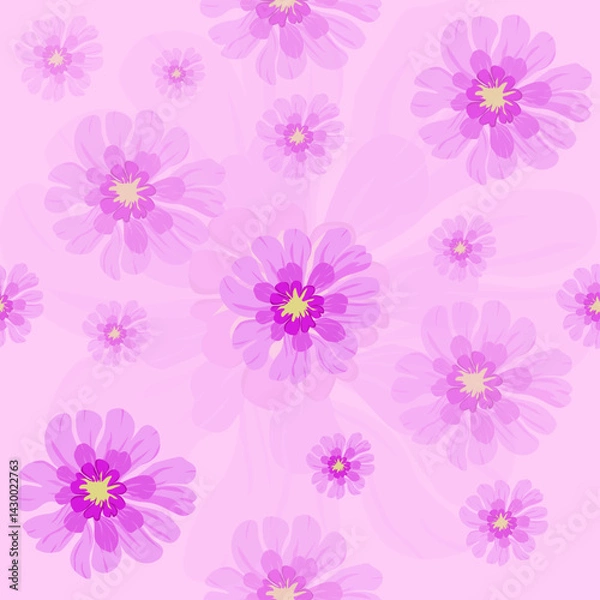 Obraz Abstract pink flora, Geometric Ethnic traditional seamless,Knitting,Navajo Native American Indian, tribal, traditional, pattern design for carpet, print, wrap, decorative, illustration, Fabric, Wallpa