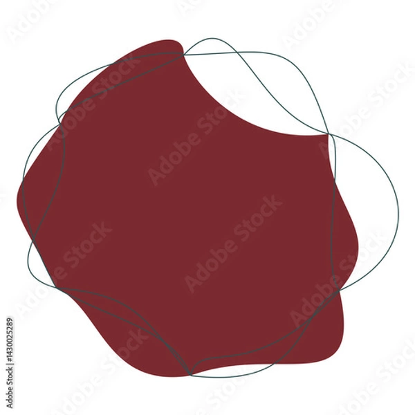Obraz Abstract doodle shape decorative element