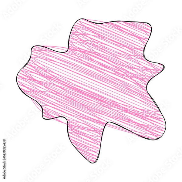 Obraz Abstract doodle shape decorative element