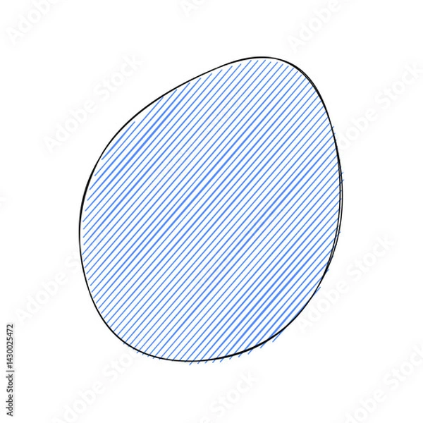 Obraz Abstract doodle shape decorative element