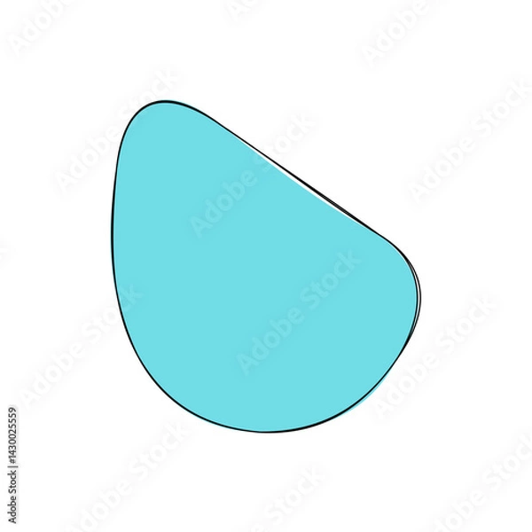 Obraz Abstract doodle shape decorative element