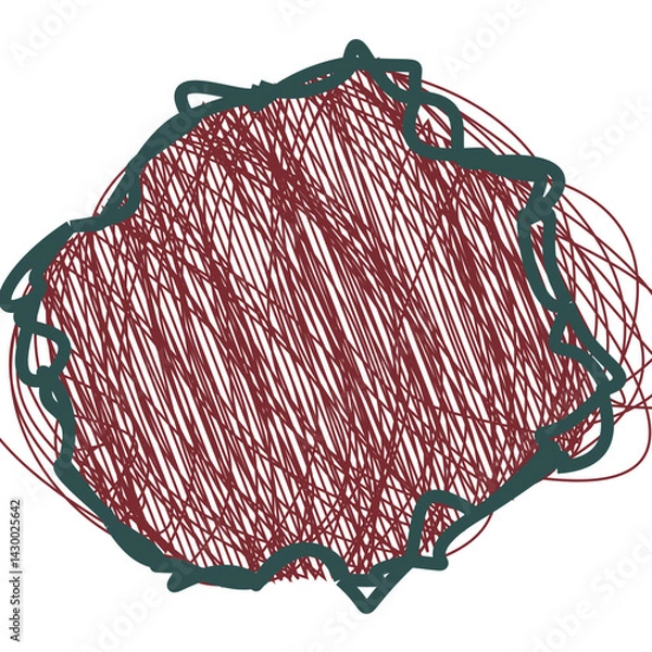 Obraz Abstract doodle shape decorative element