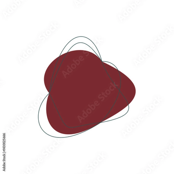 Obraz Abstract doodle shape decorative element