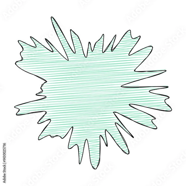 Obraz Abstract doodle shape decorative element