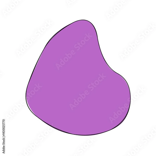 Obraz Abstract doodle shape decorative element