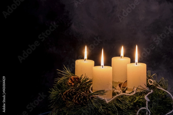Fototapeta Adventkranz zu Weihnachten