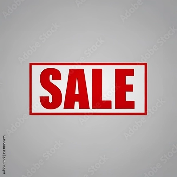 Fototapeta Background word sale, discount, merchandise, promotion, red, store - Generative Ai
