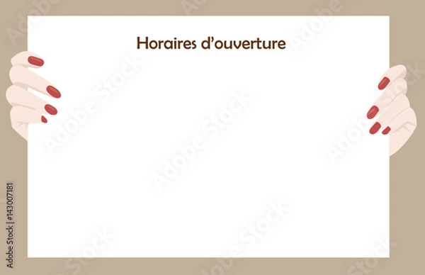Obraz Panneau horaires d'ouverture