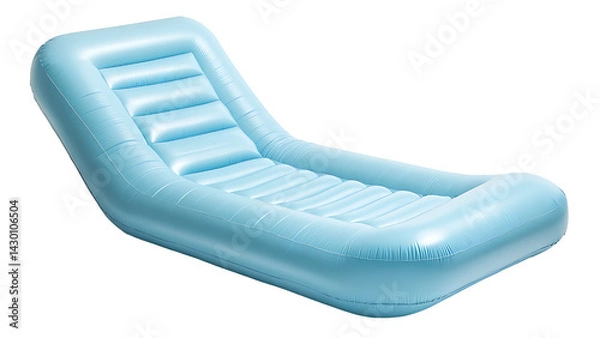 Obraz a blue inflatable lounger on transparent background PNG