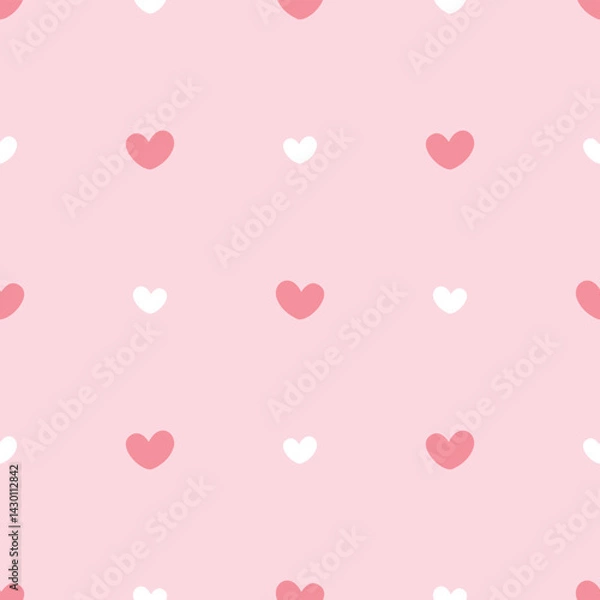 Fototapeta love and heart seamless pattern design for background, wallpaper, textile design, fabric, card , wrapping paper, carpet, notebook, diary cover, blanket, blanket for kids, decorative and etc.