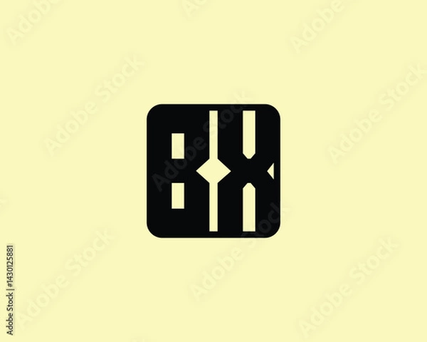 Obraz BX logo design vector template. BX