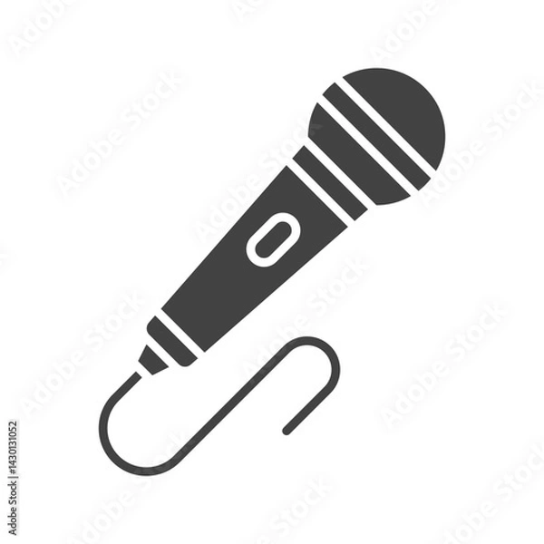Obraz Microphone icon vector image. Suitable for mobile apps, web apps and print media.