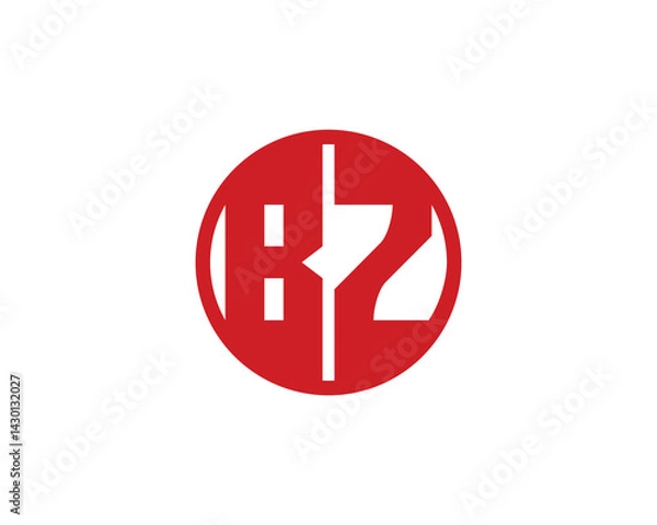 Obraz BZ logo design vector template. BZ
