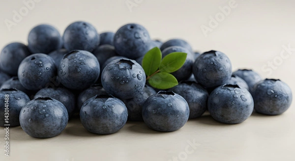 Fototapeta Low Angle Blueberries Smooth Surface Soft Negative Space