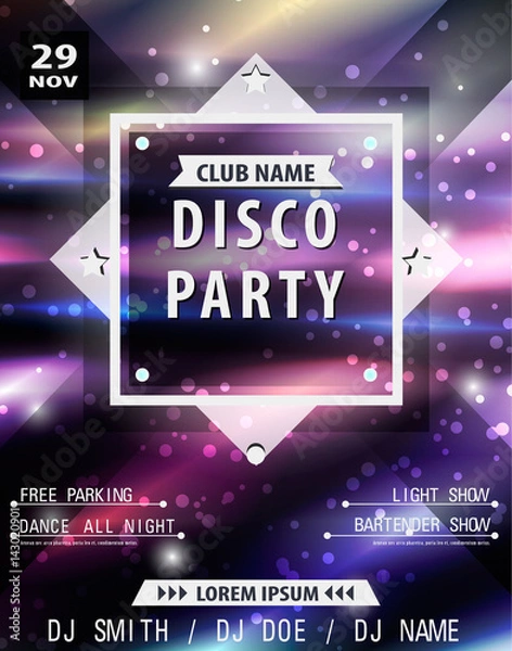 Obraz Disco poster template