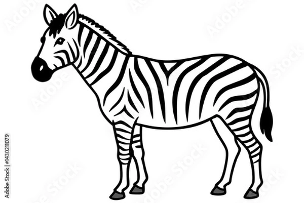 Fototapeta Minimalist Zebra Vector