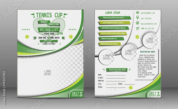 Obraz Tennis cup brochure