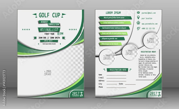 Obraz Golf cup brochure