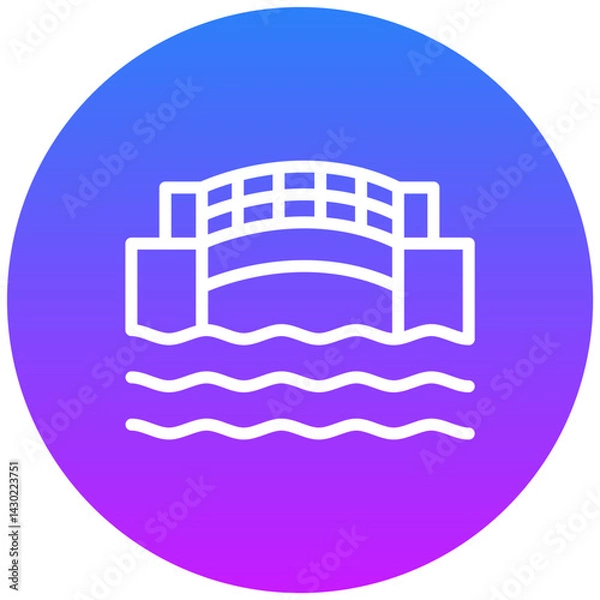 Fototapeta Water Bridge Icon
