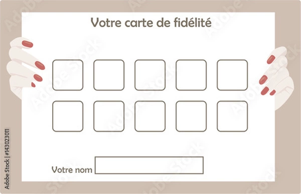 Obraz Carte de fidélité