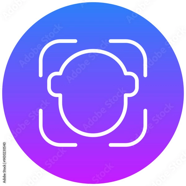 Fototapeta Face Scan Icon