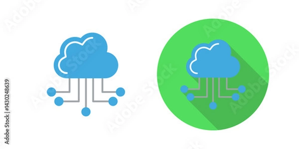 Fototapeta Cloud Computing Vector Icon