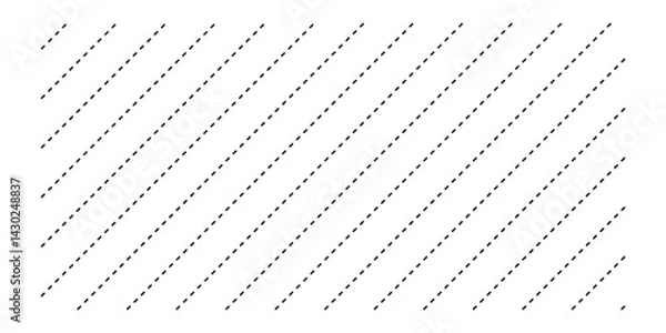 Fototapeta Dashed lines. Marker hand-drawn line border and scribble design elements. Lines hand drawn paint brush stroke. Vector isolated on black dash line in eps 10.