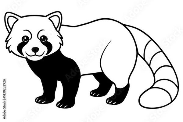Obraz Red Panda Outline Illustration