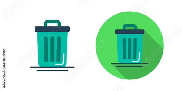 Fototapeta Trash Can Vector Icon