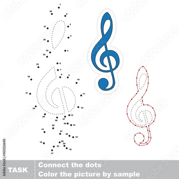 Obraz Vector trace educational game for preschool kids.