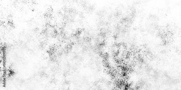 Fototapeta Distressed white and black grunge texture, old and dirty outdoor concrete wall, black on white old rough grunge and white rough vintage distress background.	