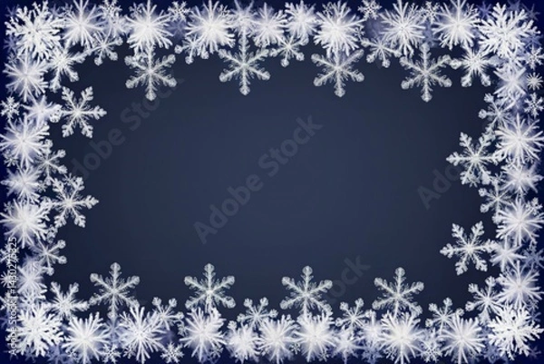 Fototapeta A deep blue background with a rectangular frame