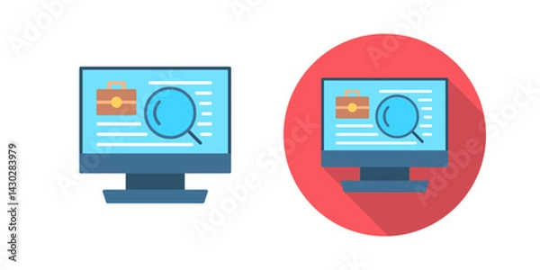 Fototapeta Job Search Vector Icon