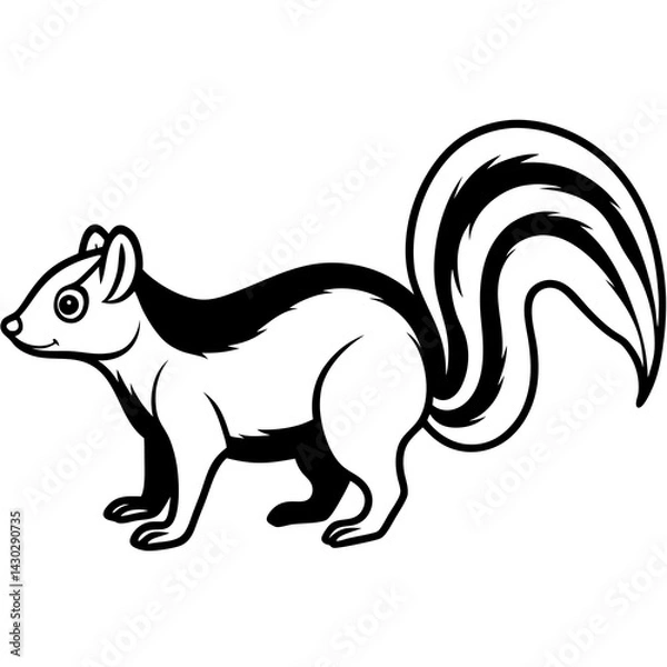 Obraz Simple Skunk Vector Art