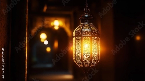 Fototapeta Elegant Arabic Calligraphy and Decorative Patterns for Eid al-Adha Greetings