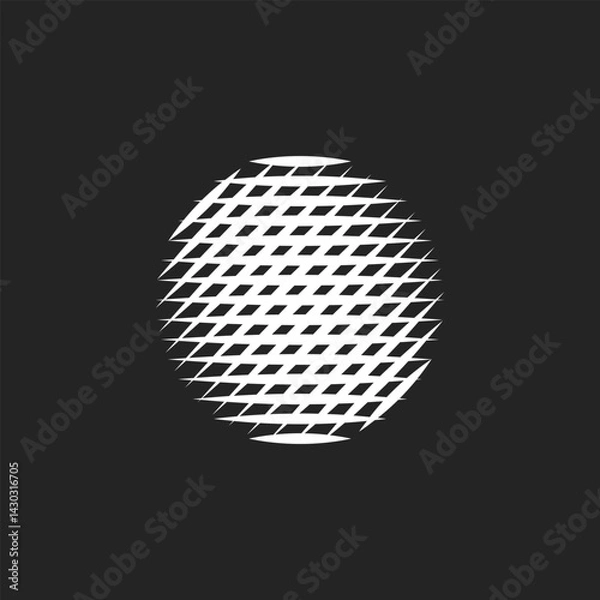 Fototapeta circular lines of light on a black background