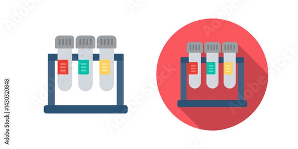 Fototapeta Test Tube Vector Icon