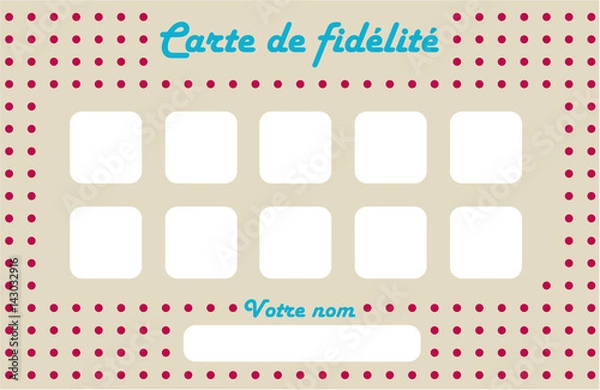 Obraz carte de fidélité