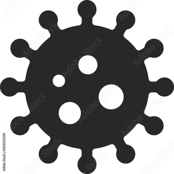 Obraz Virus icon with abstract shape for healthcare interface
