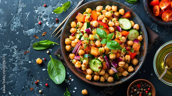 Obraz vegetable salad in a bowl