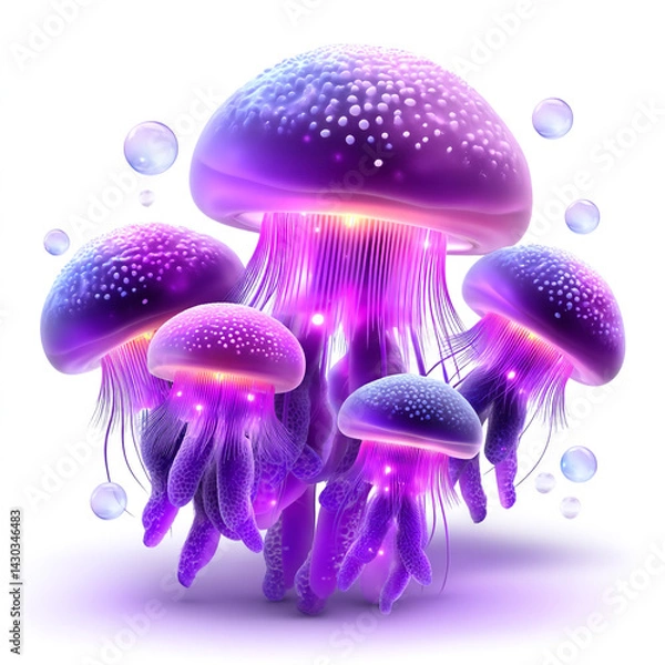 Obraz mushroom on black