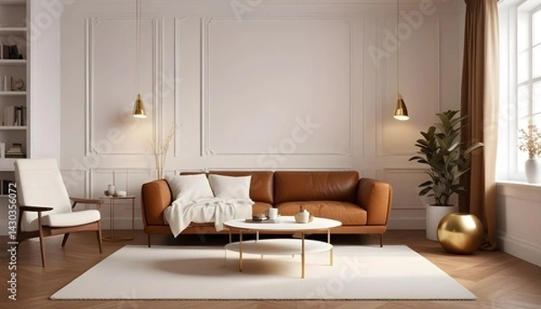 Fototapeta interior modern design room 3d