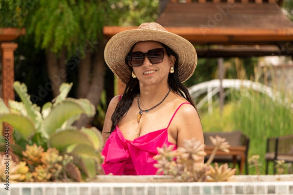 Fototapeta disfrutando de una tarde calurosa