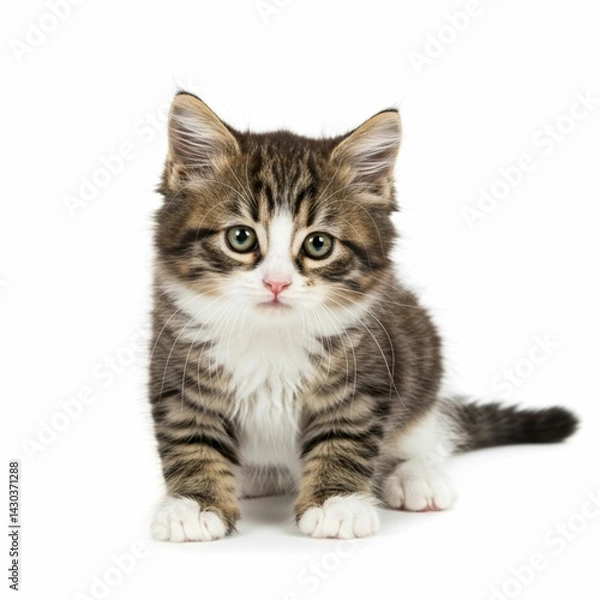 Fototapeta Precious Fluffy Kitten with Big Eyes