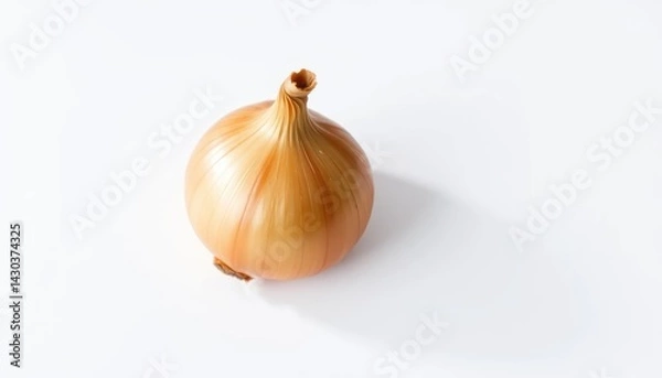 Obraz Single Onion on White Background