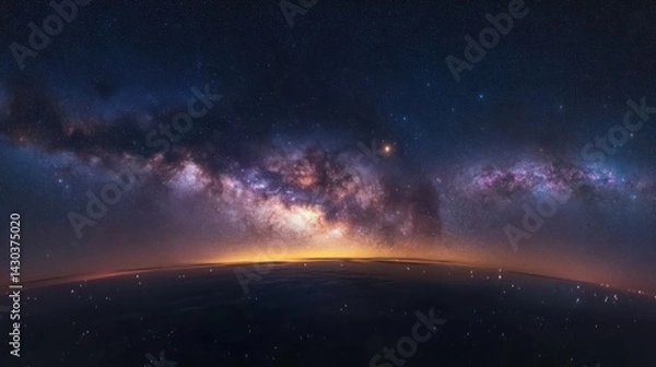 Obraz Panorama milky way galaxy with stars and space dust in the universe