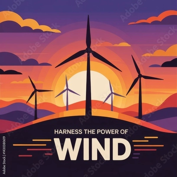 Obraz Harness the Power of Wind – Clean Energy Future