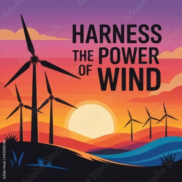 Obraz Harness the Power of Wind – Clean Energy Future