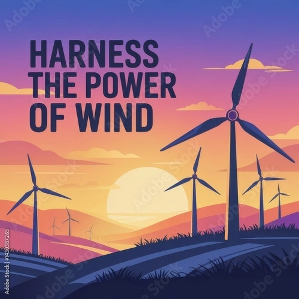 Obraz Harness the Power of Wind – Clean Energy Future