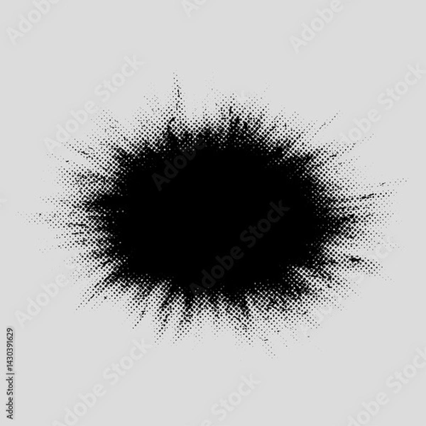 Fototapeta Abstract Grunge Monochrome Halftone Element.
